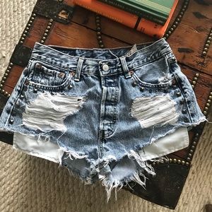 Embellished Denim Shorts